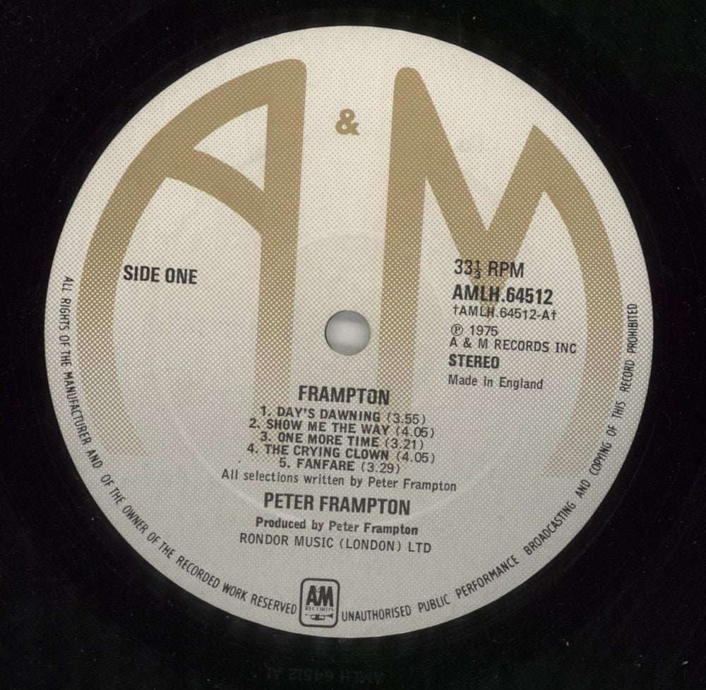 Peter Frampton Frampton - EX UK vinyl LP album (LP record) PFRLPFR796086
