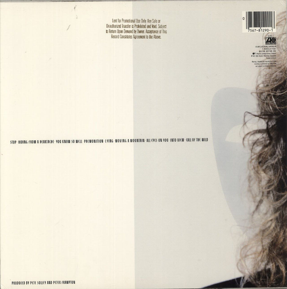 Peter Frampton Premonition - Promo Stamped Sleeve US Promo vinyl LP album (LP record) 075678129018