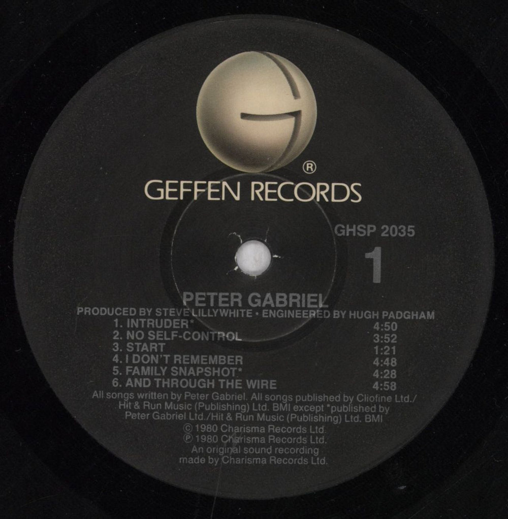 Peter Gabriel Peter Gabriel III US vinyl LP album (LP record) GABLPPE845699