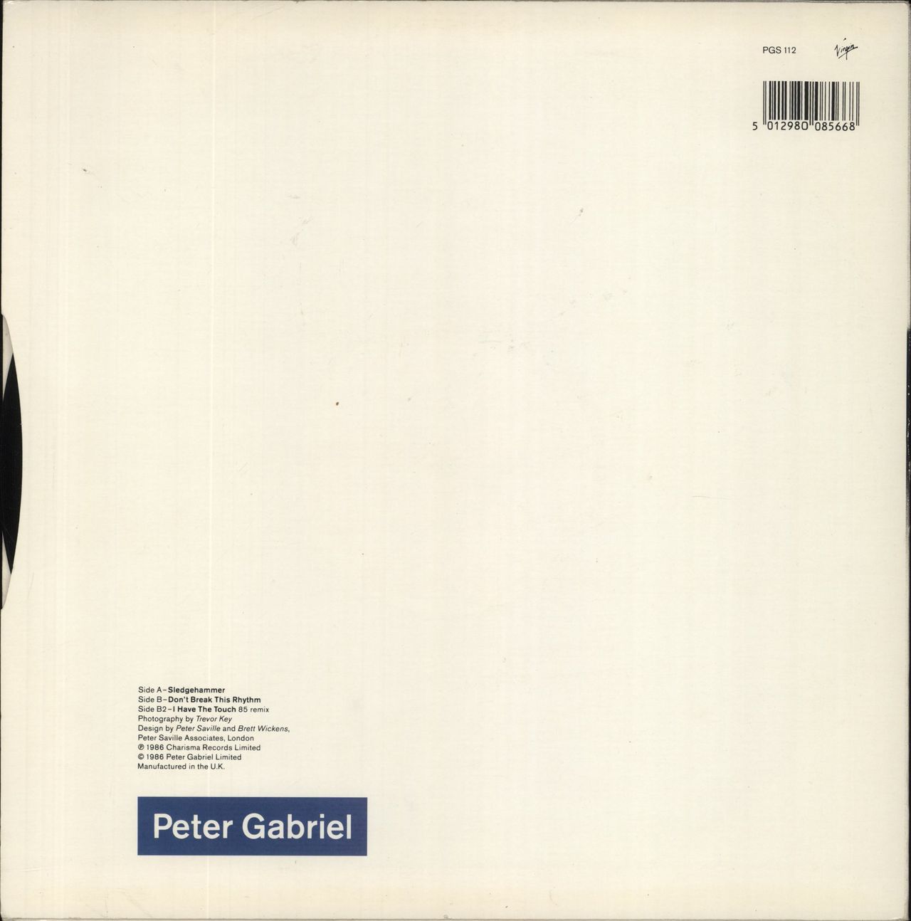 洋楽 sledgehammmer(12\"single) /Peter Gabriel Peter Gabriel – Sledgehammer – Vinyl (Specialty Pressing, 12
