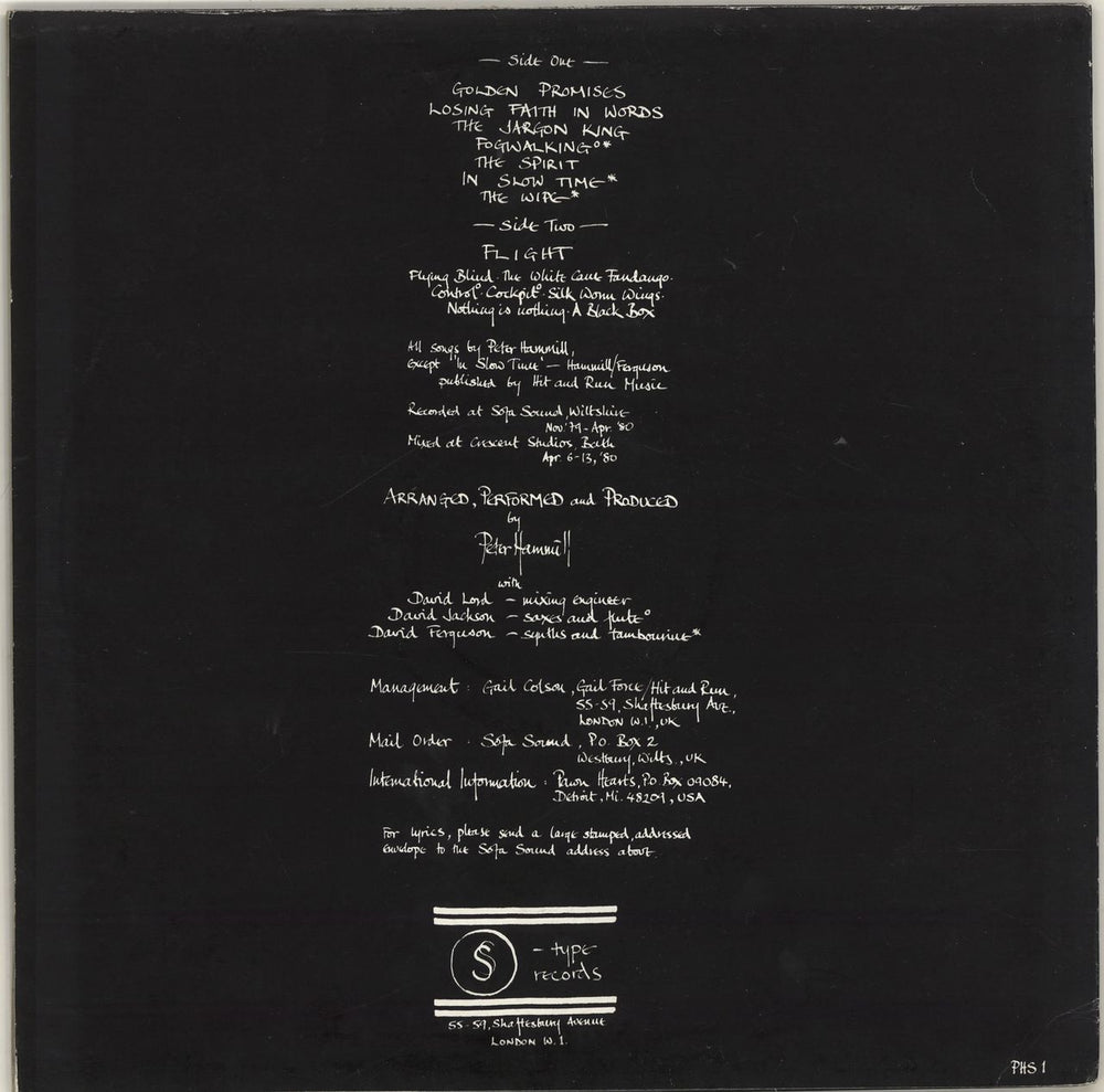 Peter Hammill A Black Box UK vinyl LP album (LP record)