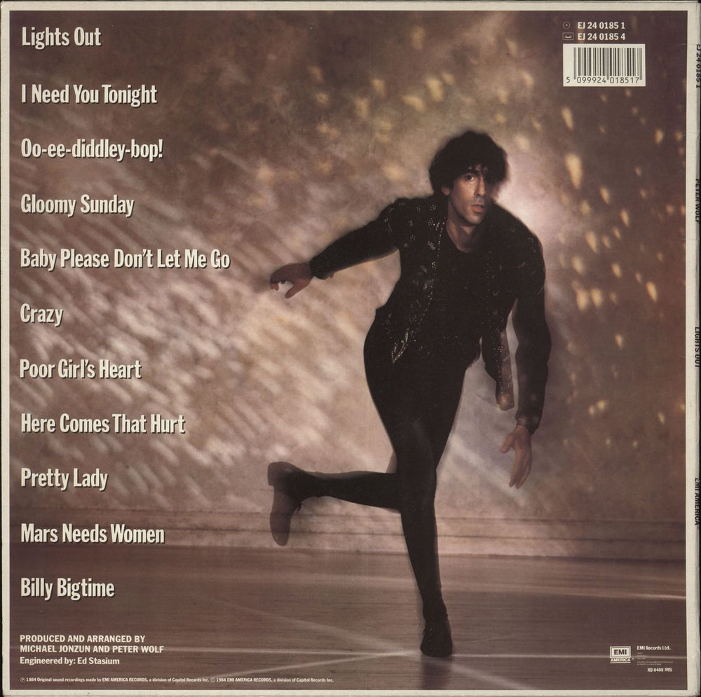 Peter Wolf Lights Out UK vinyl LP album (LP record) 5099924018517