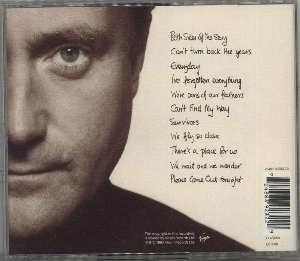 Phil Collins Both Sides UK CD album (CDLP) 724383923229