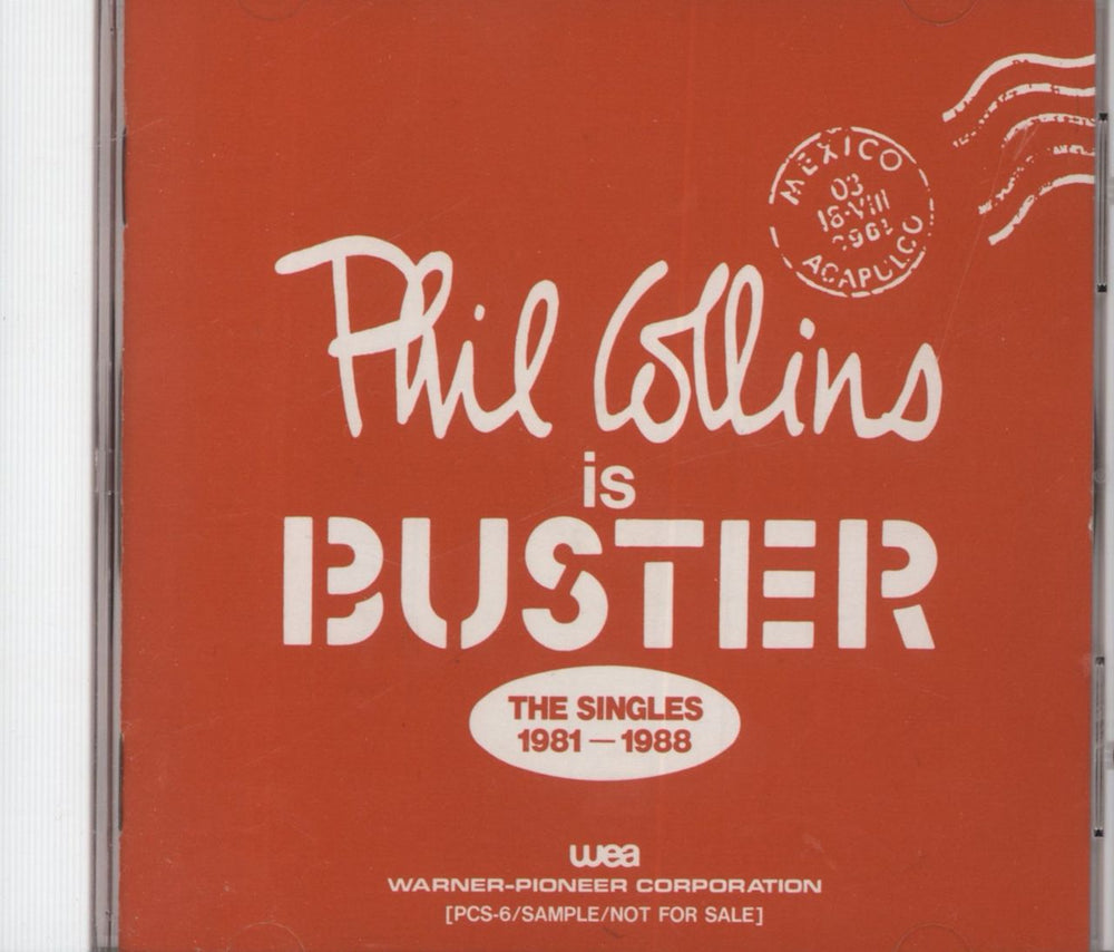 Phil Collins Phil Collins Is Buster... The Singles 1981-1988 Japanese Promo CD album (CDLP) PCS-6