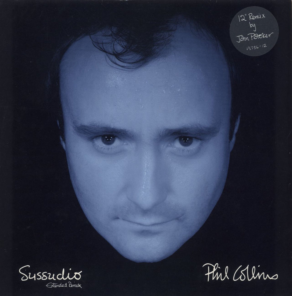 Phil Collins Sussudio - Hype-stickered UK 12" vinyl single (12 inch record / Maxi-single) VS736-12