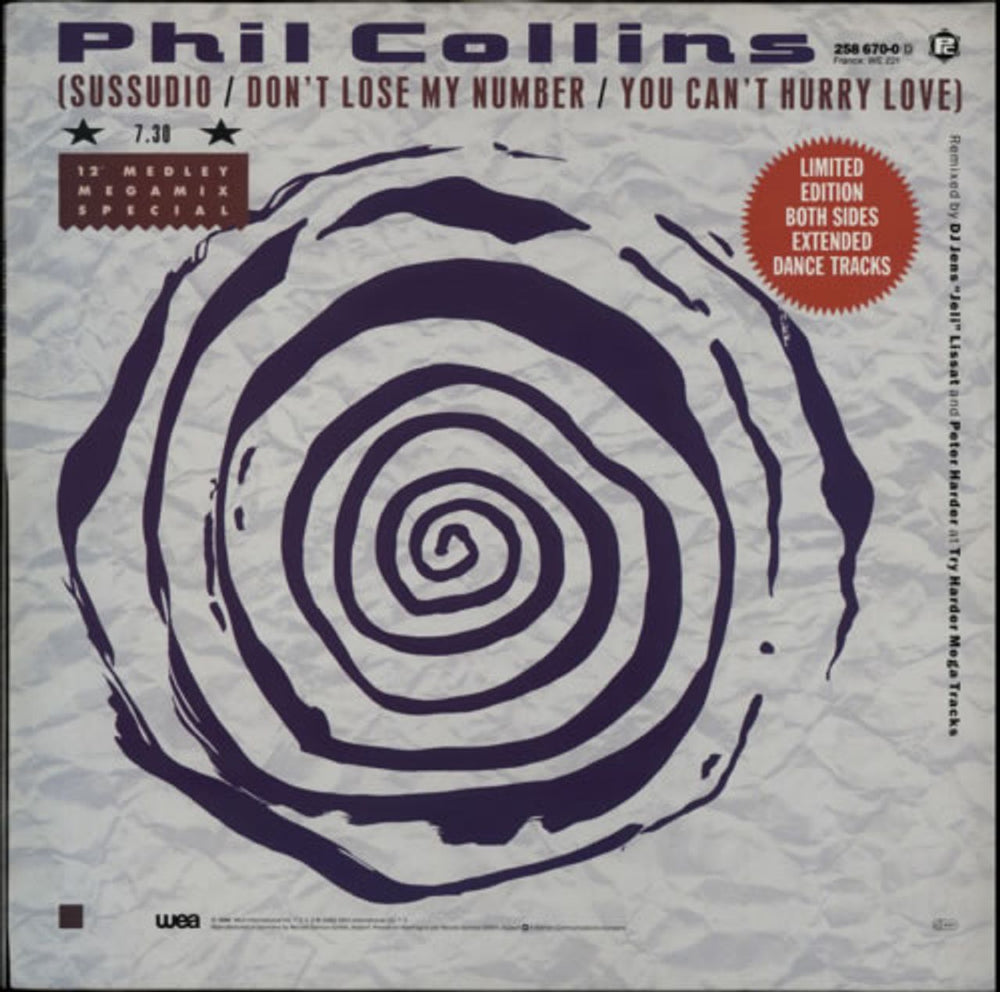 Phil Collins Sussudio Medley German 12" vinyl single (12 inch record / Maxi-single) 258670-0