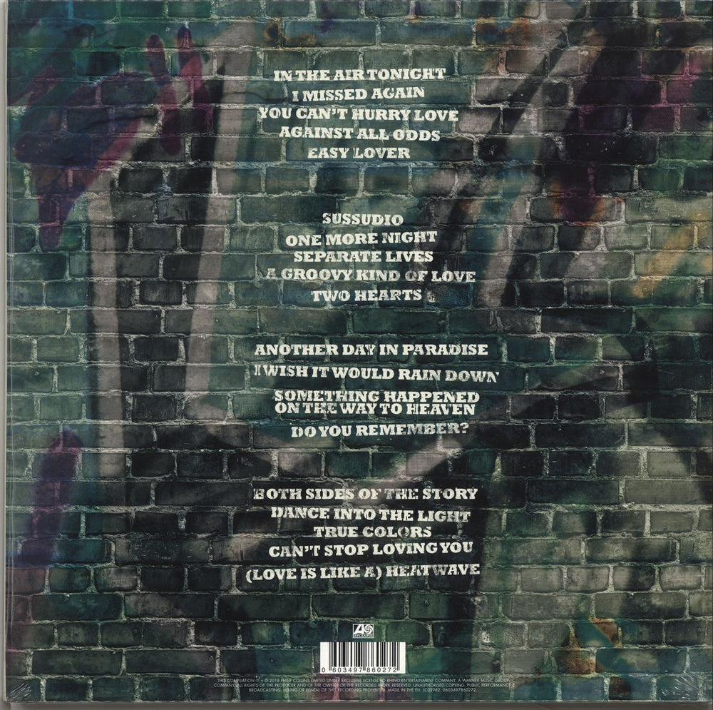 Phil Collins The Singles - Black Vinyl - Sealed UK 2-LP vinyl record set (Double LP Album) 603497860272