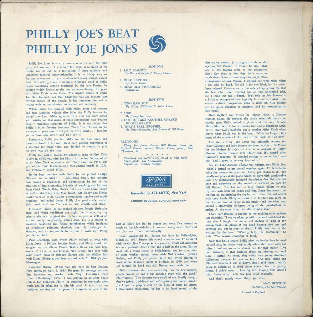 Philly Joe Jones Philly Joe's Beat UK vinyl LP album (LP record)