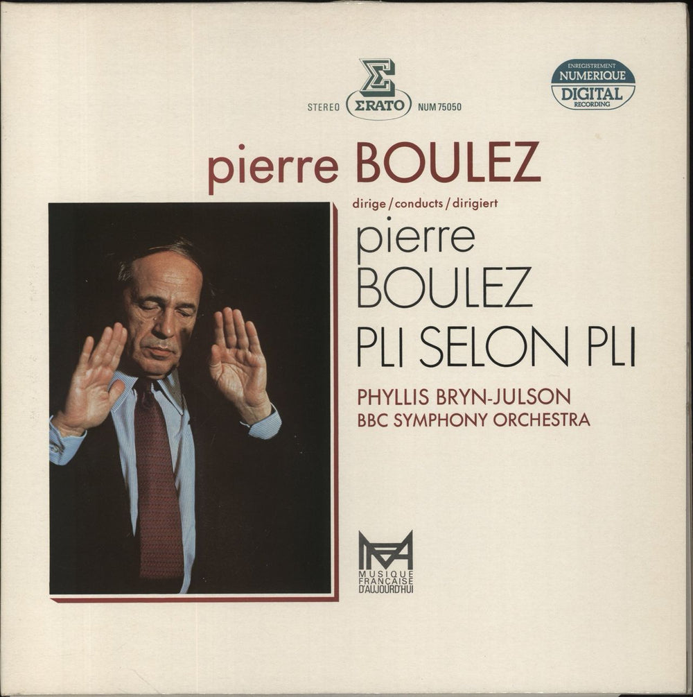 Pierre Boulez Pli Selon Pli French vinyl LP album (LP record) NUM75050