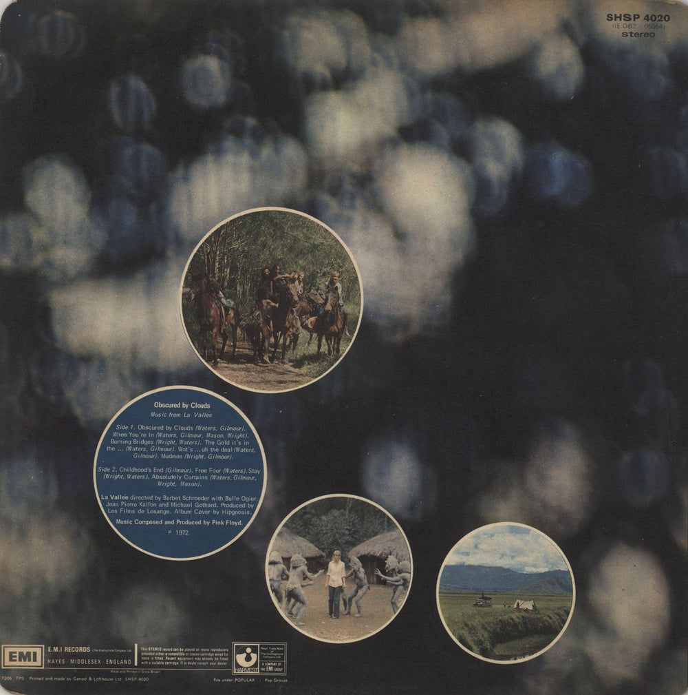 Pink Floyd Obscured By Clouds - 1st (B) - EX UK vinyl LP album (LP record)