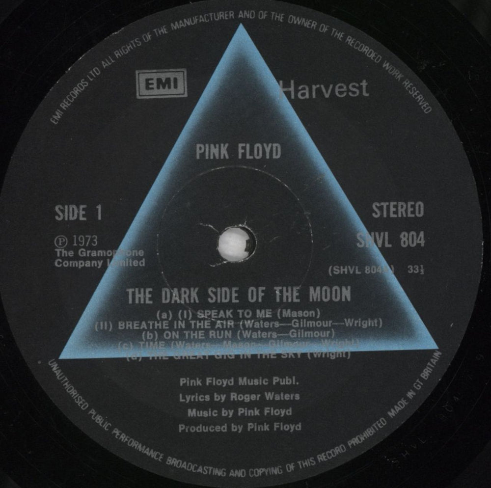 Pink Floyd The Dark Side Of The Moon - 5th - VG UK vinyl LP album (LP record) PINLPTH821539