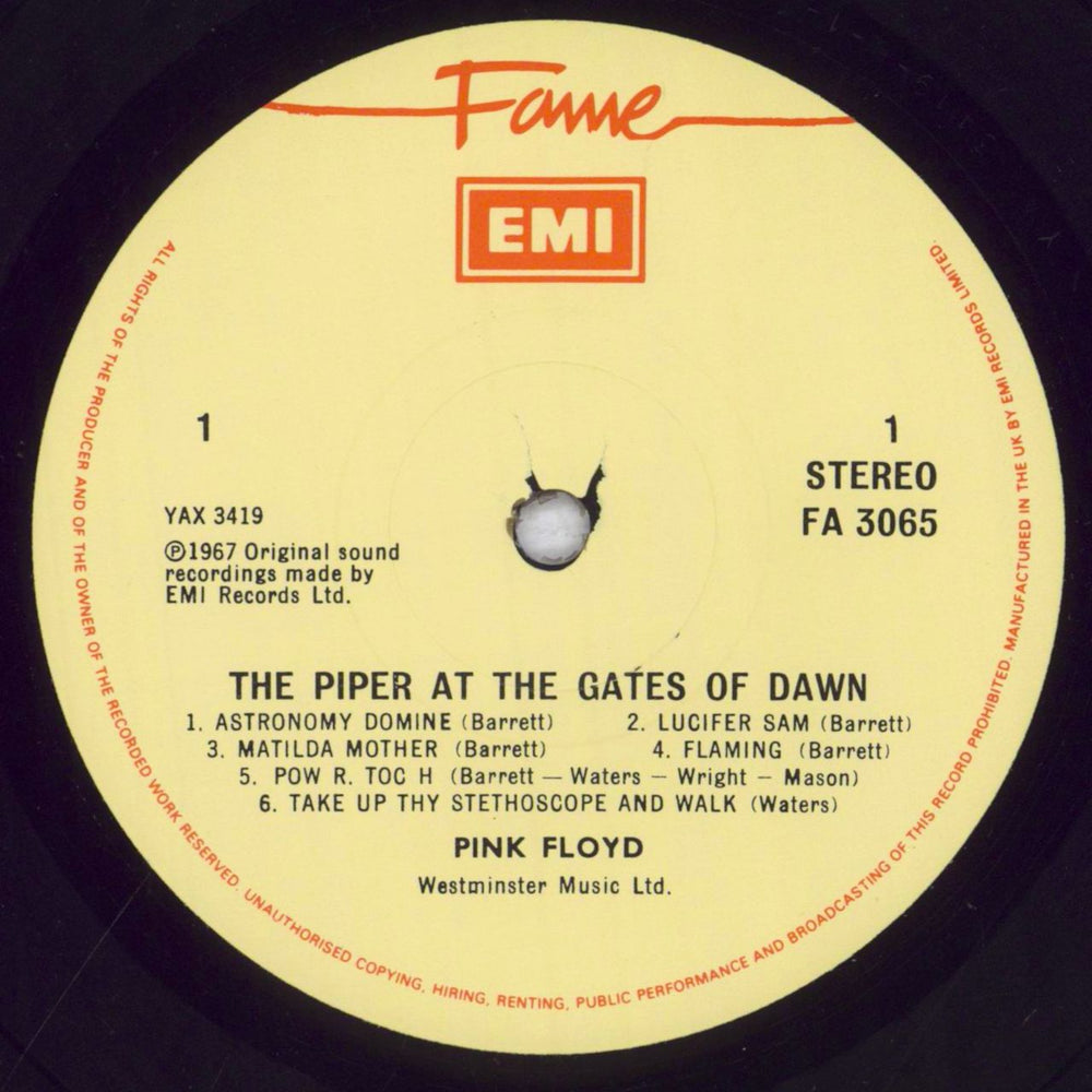 Pink Floyd The Piper At The Gates Of Dawn - EX UK vinyl LP album (LP record) PINLPTH848358