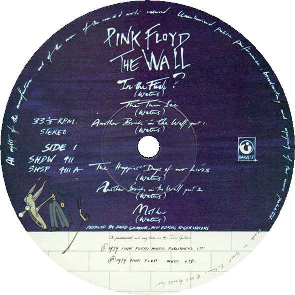 Pink Floyd The Wall - 1st + Sticker - EX UK 2-LP vinyl record set (Double LP Album) 1979