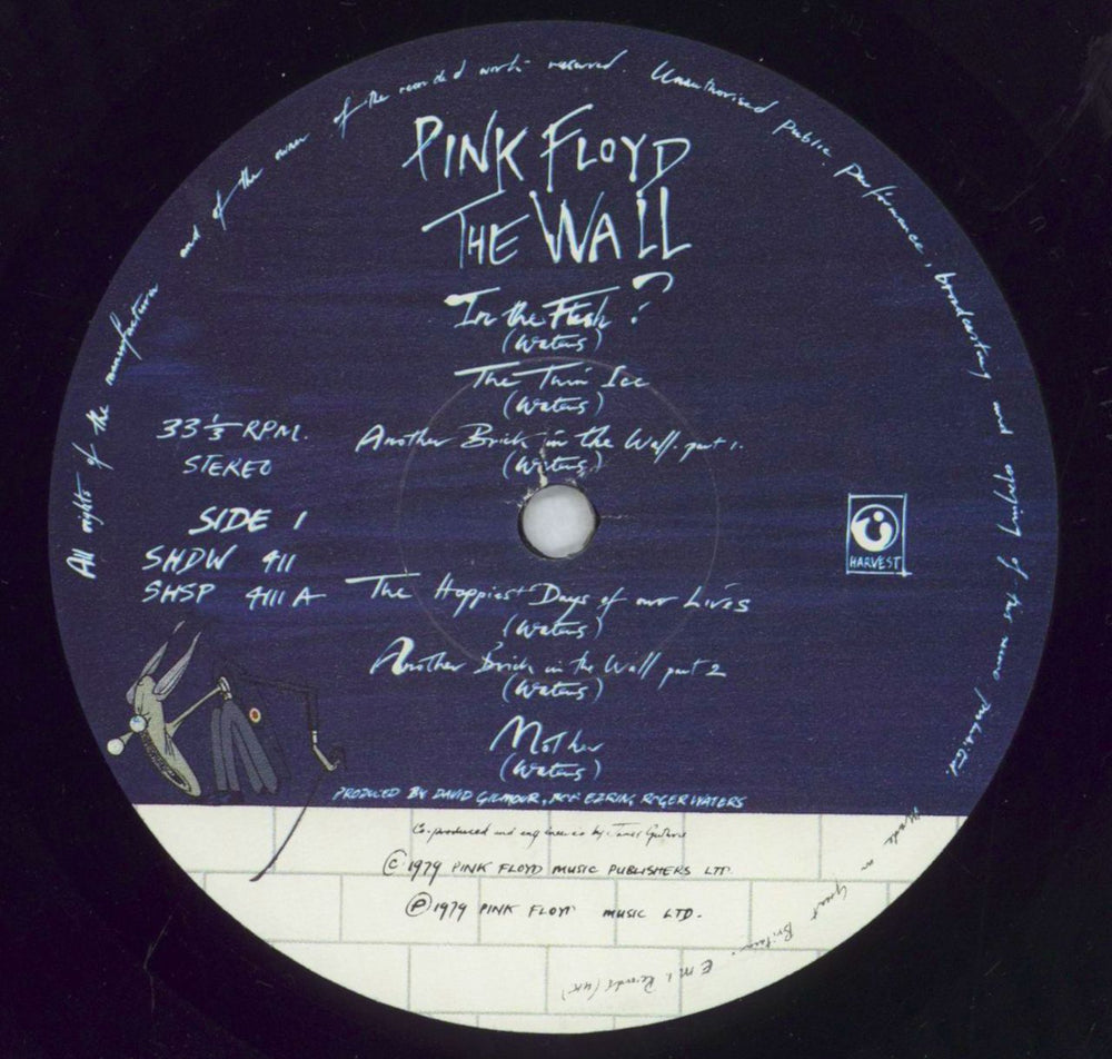 Pink Floyd The Wall - 1st + Sticker - EX UK 2-LP vinyl record set (Double LP Album) PIN2LTH582009