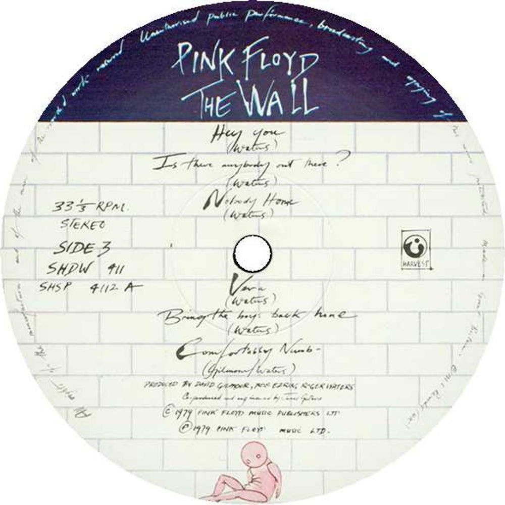 Pink Floyd The Wall - 1st + Sticker - EX UK 2-LP vinyl record set (Double LP Album) SHDW411