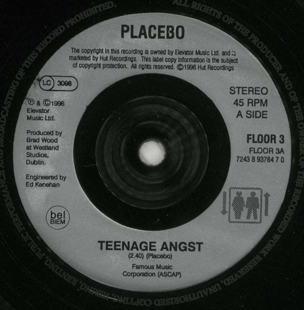 Placebo Teenage Angst - Double Pack - Autographed UK 7" vinyl single (7 inch record / 45) CEB07TE869624