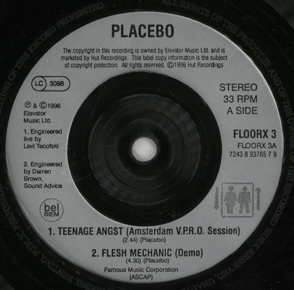 Placebo Teenage Angst - Part 2 UK 7" vinyl single (7 inch record / 45) CEB07TE163138
