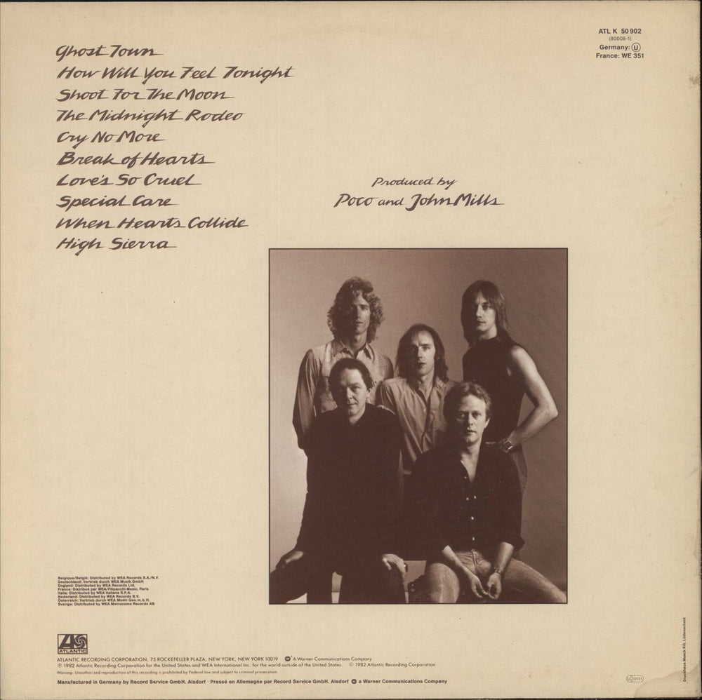 Poco Ghost Town German vinyl LP album (LP record)