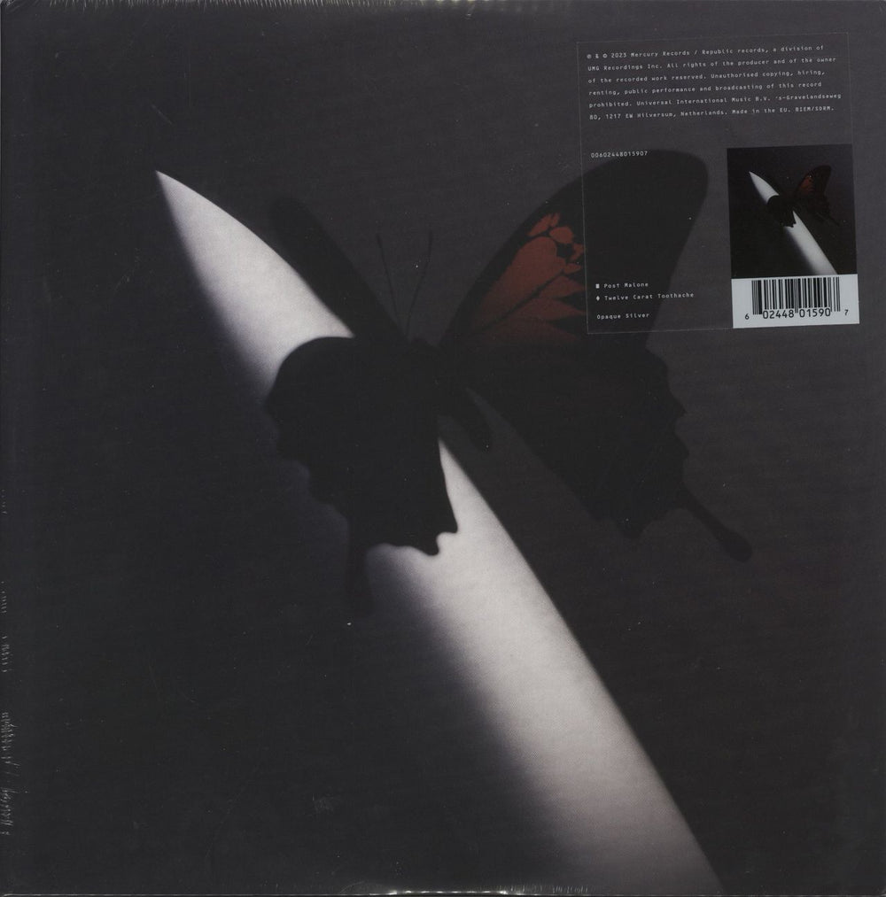 Post Malone Twelve Carat Toothache - Silver Vinyl - Sealed US 2-LP vinyl record set (Double LP Album) B0036071-01