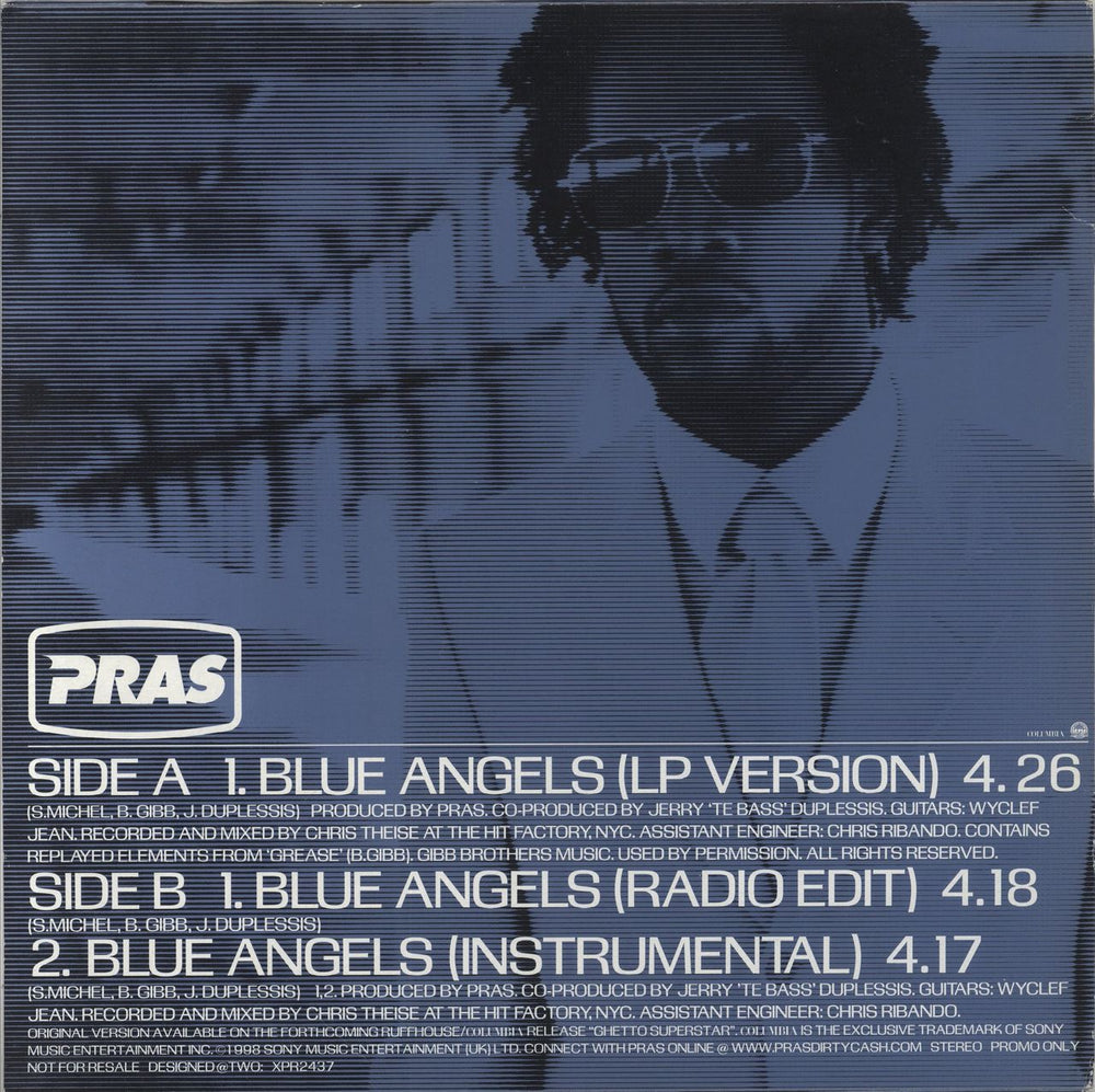 Pras Michel Blue Angels UK Promo 12" vinyl single (12 inch record / Maxi-single)