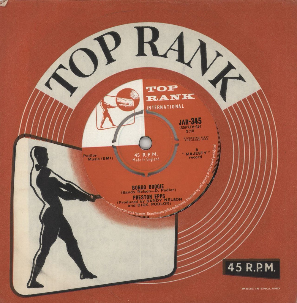 Preston Epps Bongo Boogie UK 7" vinyl single (7 inch record / 45) JAR-345