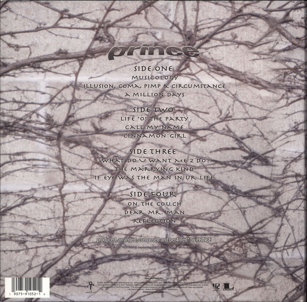 Prince Musicology - Purple Vinyl UK 2-LP vinyl record set (Double LP Album) 190759105214