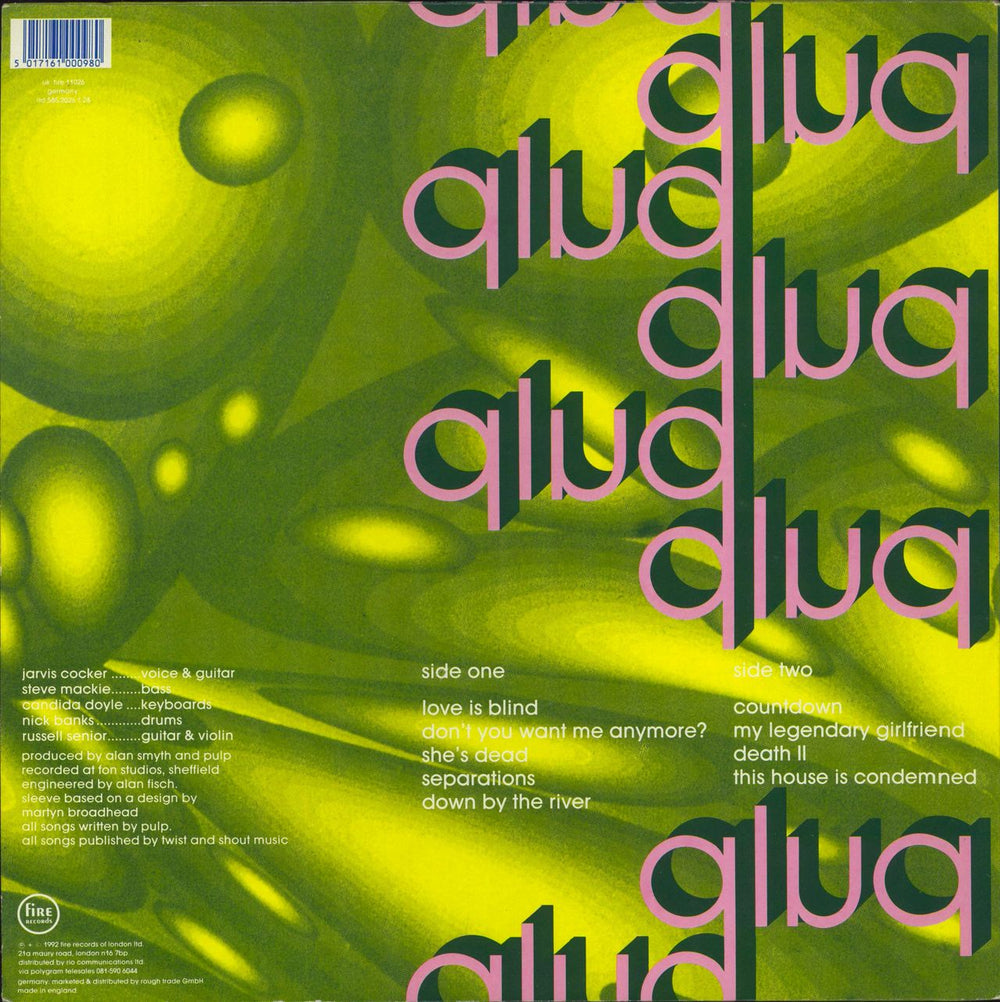 Pulp Separations UK vinyl LP album (LP record) 5017161000980