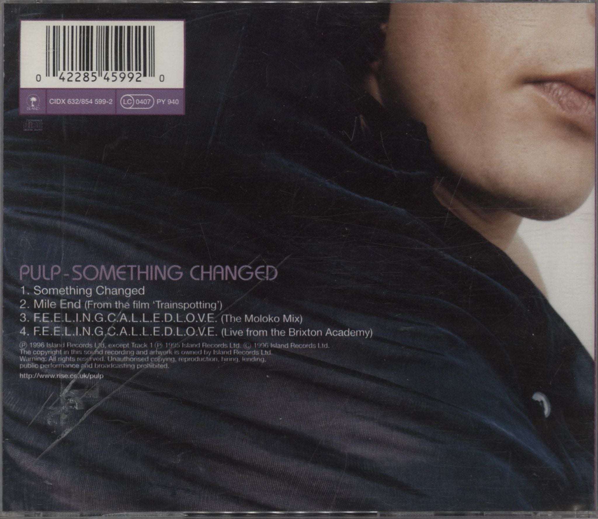Pulp Something Changed - Boy CD UK CD single (CD5 / 5\") 042285459920