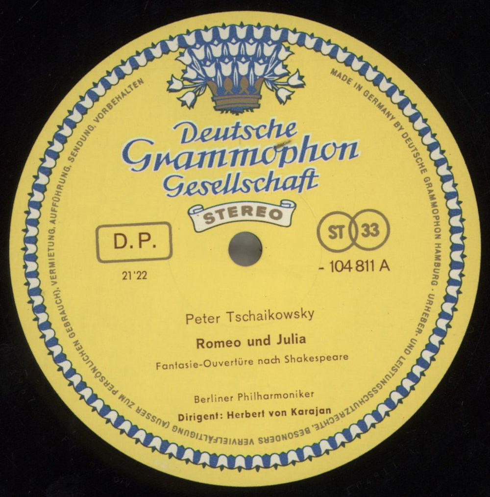 Pyotr Ilyich Tchaikovsky Peter Tschaikowsky - Herbert Von Karajan German Promo vinyl LP album (LP record) T3NLPPE628450