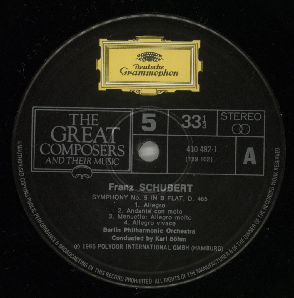 Pyotr Ilyich Tchaikovsky Symphony No.8 in B Minor (Unfinished) D.759 & Symphony No.5 in B Flat Major D.485 UK vinyl LP album (LP record) T3NLPSY876044