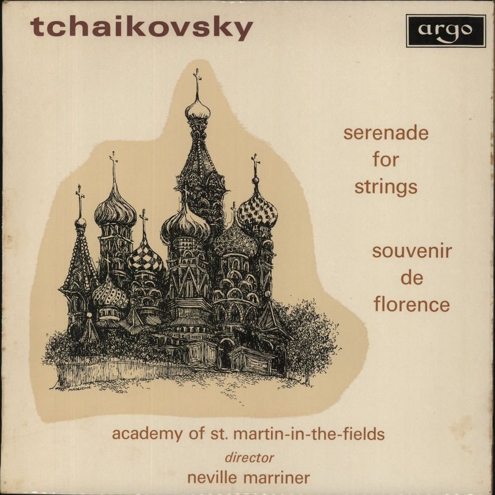 Pyotr Ilyich Tchaikovsky Tchaikovsky: Serenade For Strings / Souvenir De Florence UK vinyl LP album (LP record) ZRG584