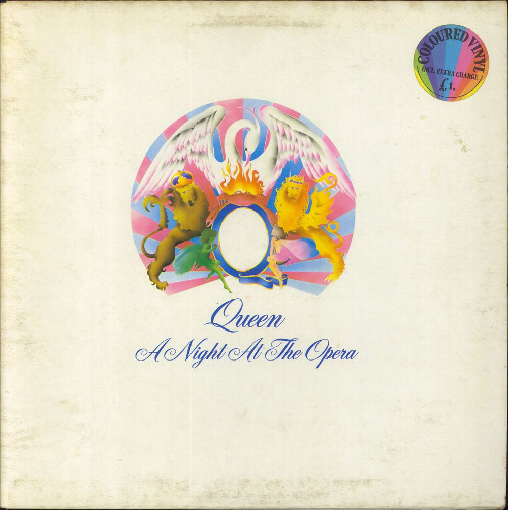 Queen A Night At The Opera - Stickered - White Vinyl - VG Dutch vinyl LP album (LP record) 5C062-97176