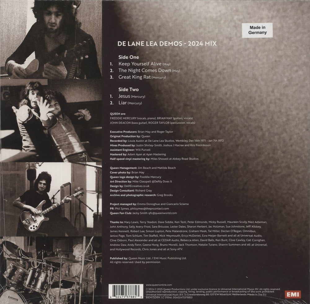 Queen De Lane Lea Demos - RSD 2025 - Sealed UK vinyl LP album (LP record) 602475378853