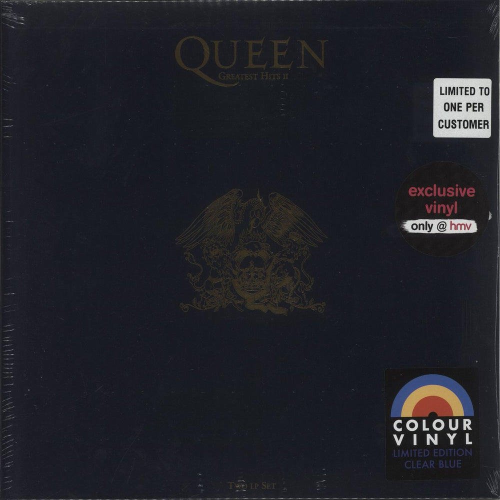 Queen Greatest Hits II - 180gm Blue Vinyl - Sealed UK 2-LP vinyl record set (Double LP Album) 0602557048445