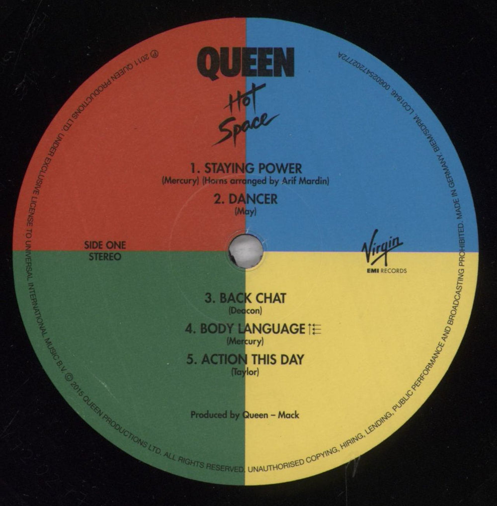 Queen Hot Space - 180 Gram UK vinyl LP album (LP record) QUELPHO843954