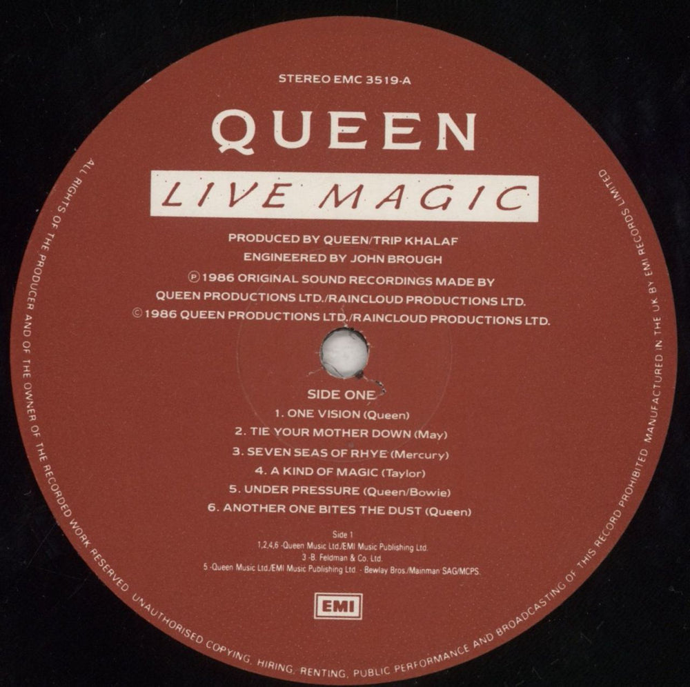 Queen Live Magic - VG UK vinyl LP album (LP record) QUELPLI780530