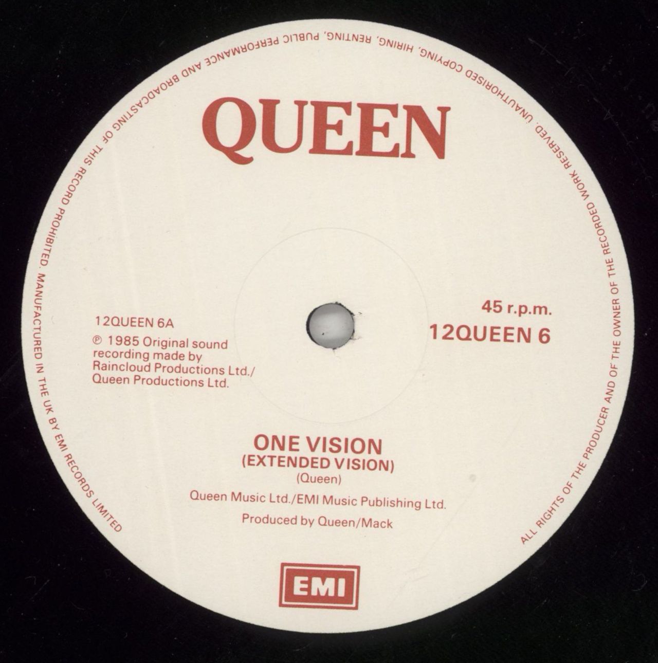 Queen One Vision + Inner - Factory Sample UK 12