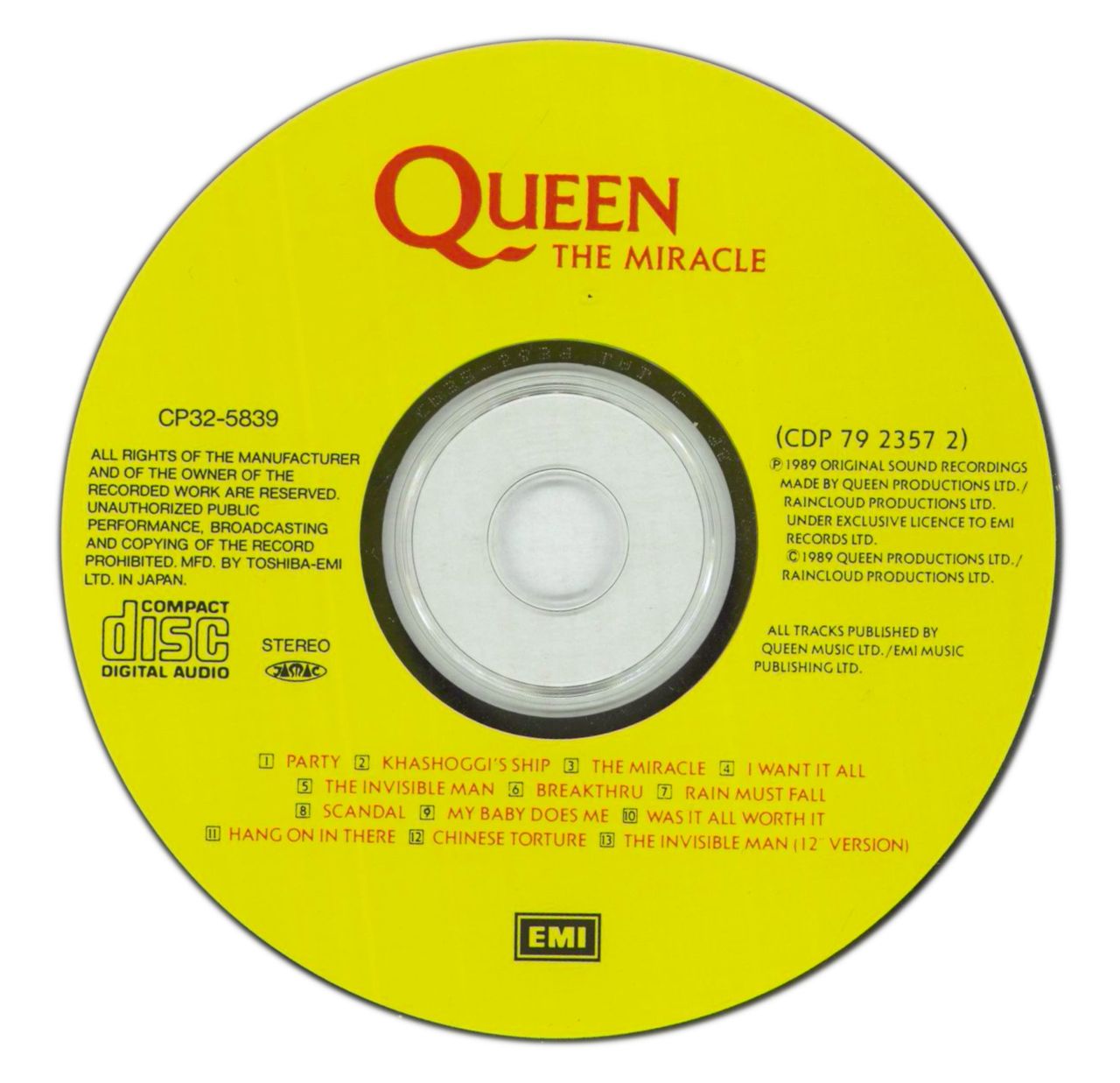 Queen The Miracle Japanese CD album — RareVinyl.com