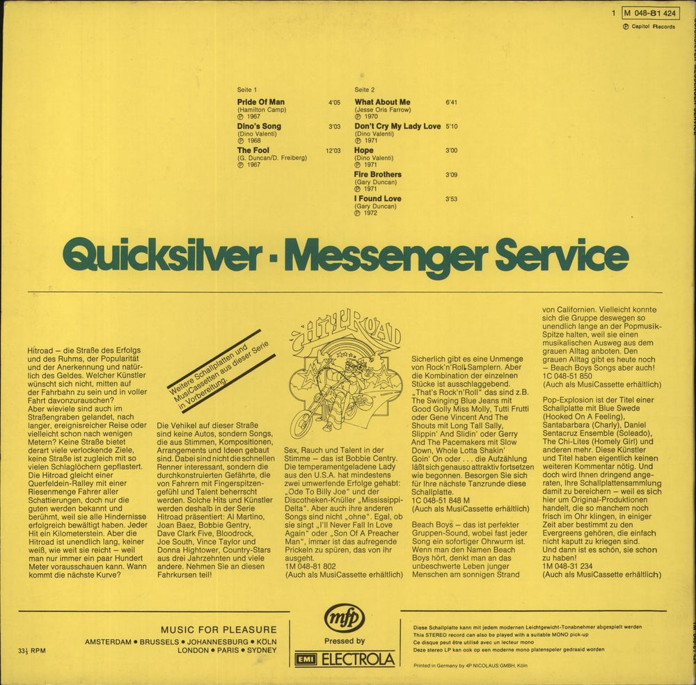 Quicksilver Messenger Service Quicksilver Messenger Service Dutch vinyl LP album (LP record)