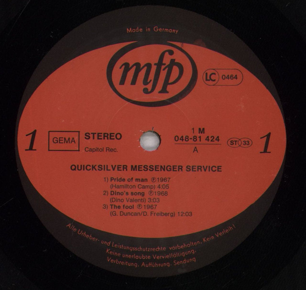 Quicksilver Messenger Service Quicksilver Messenger Service Dutch vinyl LP album (LP record) QMSLPQU838880