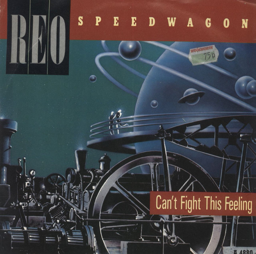 R.E.O. Speedwagon Can't Fight This Feeling - P/S UK 7" vinyl single (7 inch record / 45) A4880