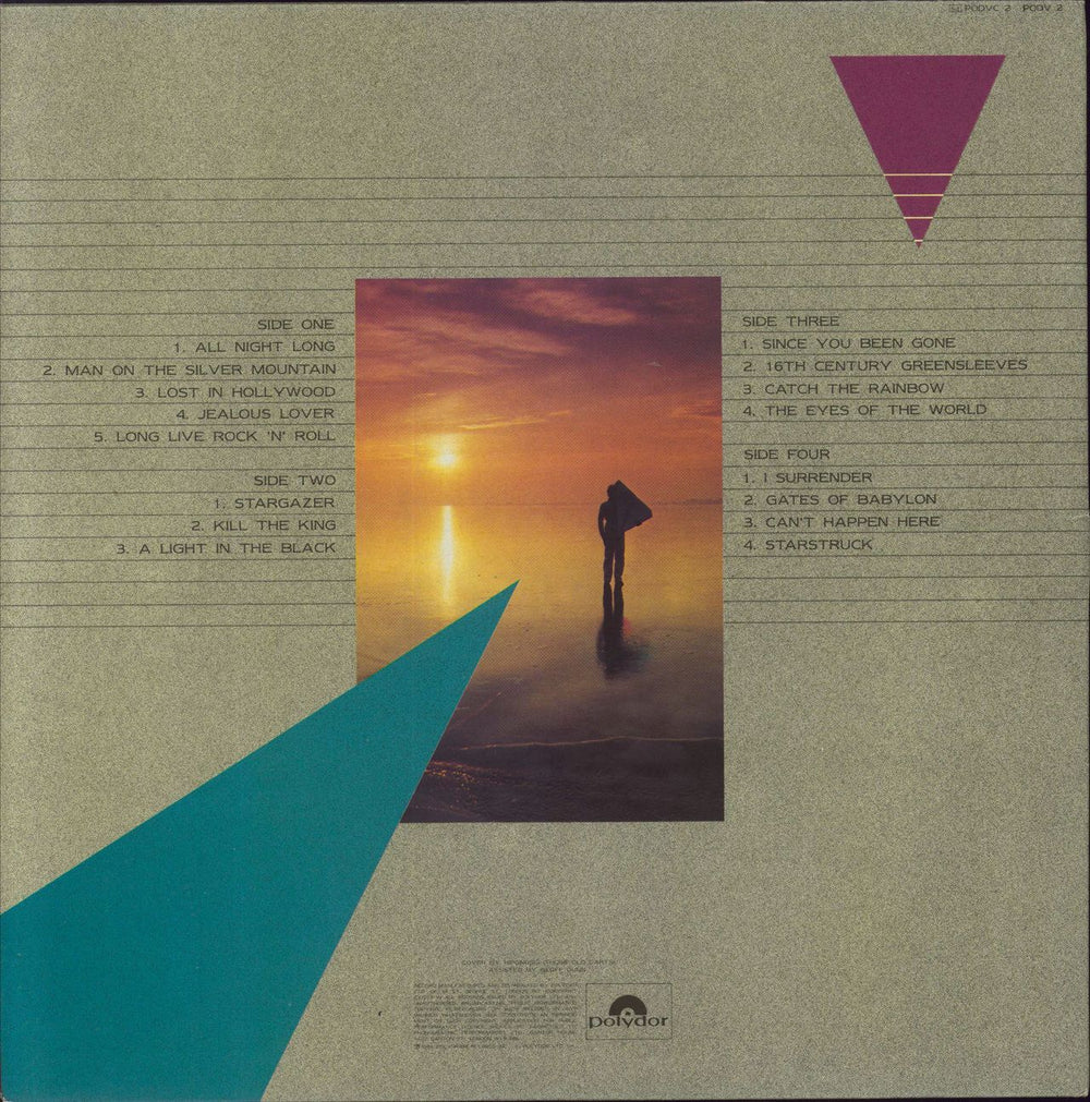 Rainbow The Best Of Rainbow + Merch form - EX UK 2-LP vinyl record set (Double LP Album)