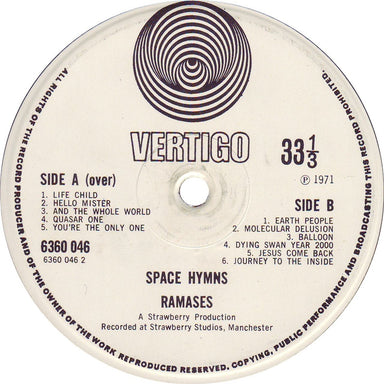 Ramases Space Hymns - 1st German vinyl LP album (LP record)