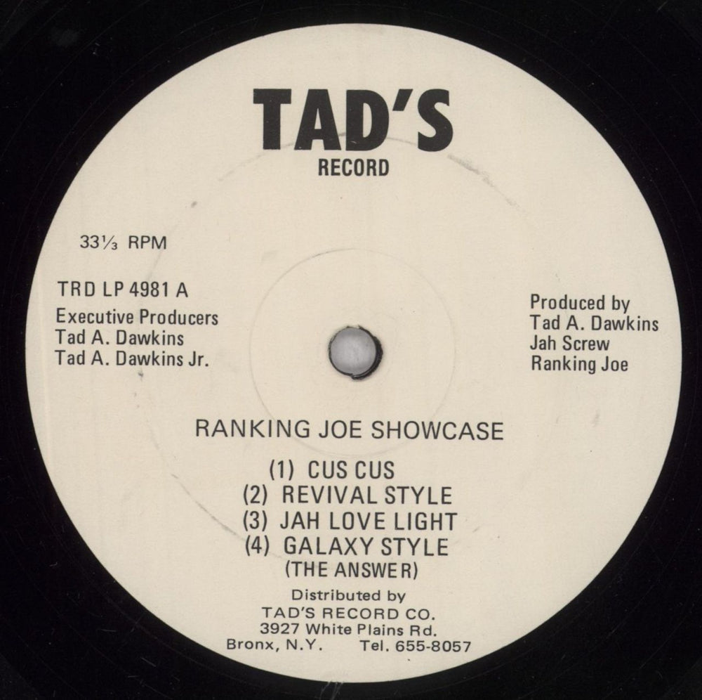 Ranking Joe Showcase US vinyl LP album (LP record) XBRLPSH837728