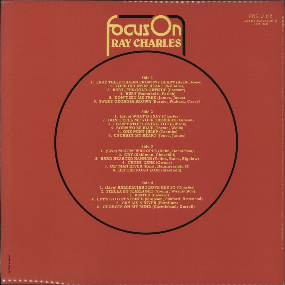Ray Charles Focus On Ray Charles UK 2-LP vinyl record set (Double LP Album)