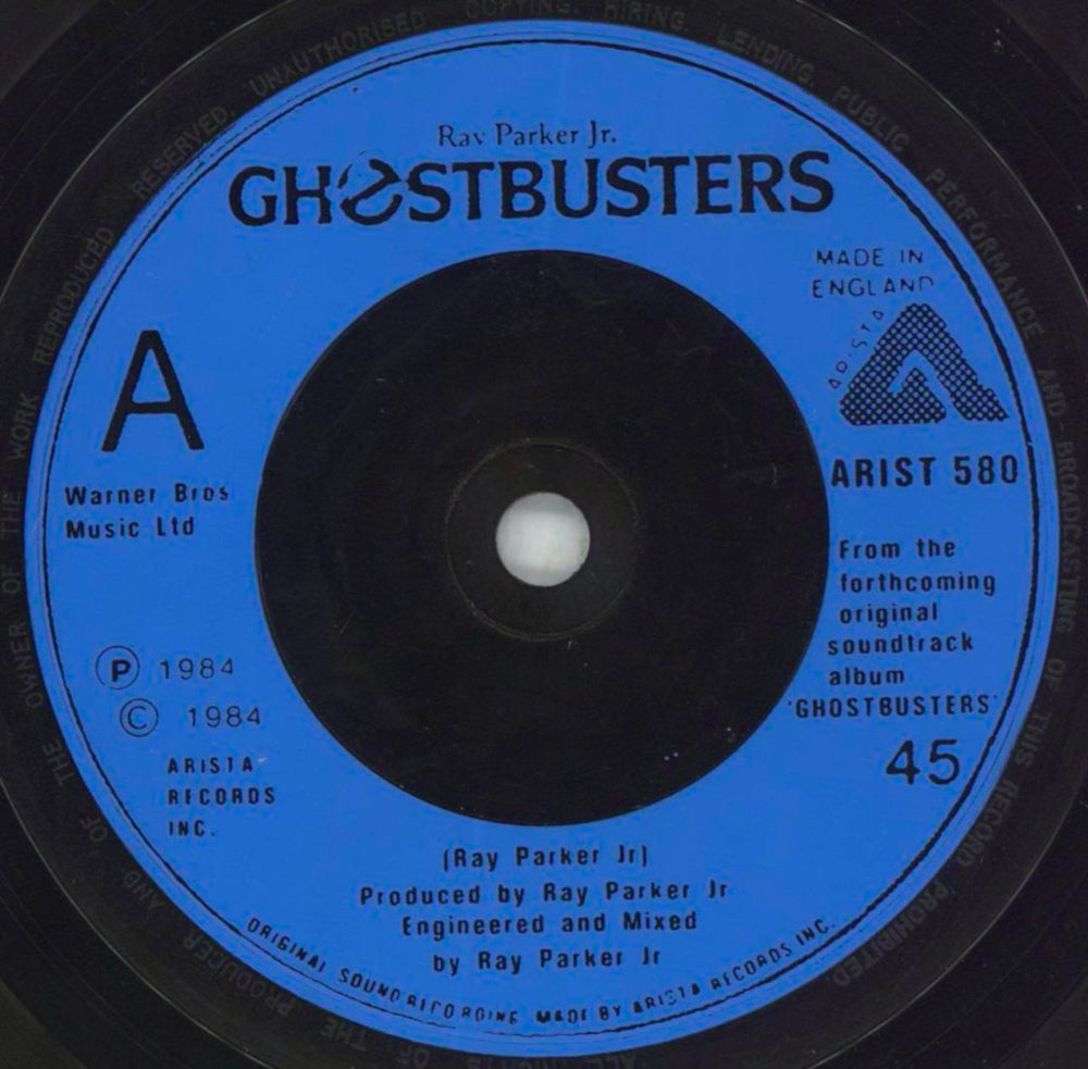 Ray Parker Jr Ghostbusters - P/S UK 7" vinyl single (7 inch record / 45) RPJ07GH98312