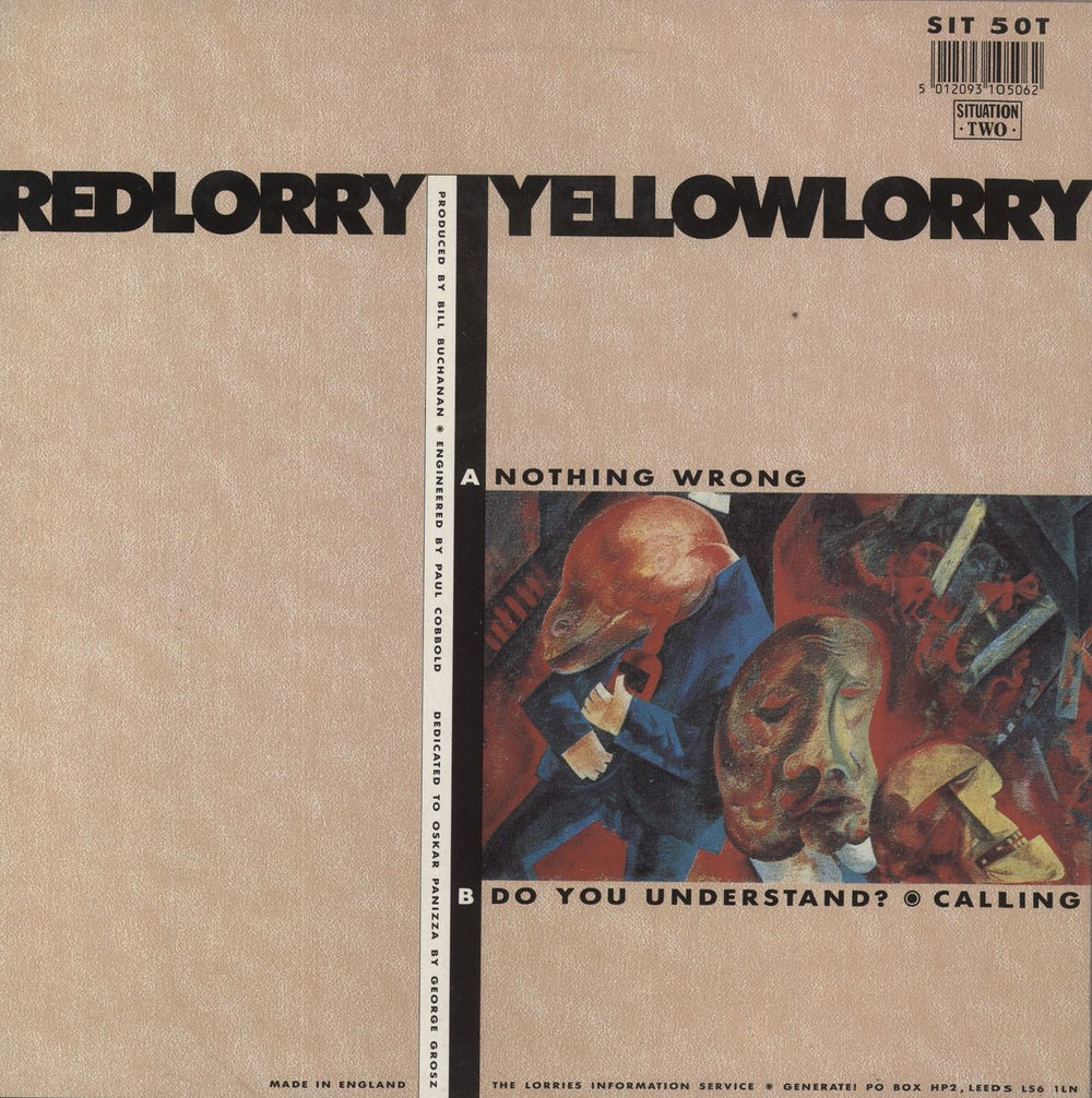 Red Lorry, Yellow Lorry Nothing Wrong UK 12" vinyl single (12 inch record / Maxi-single) 5012093105062