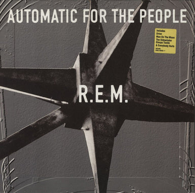 REM Automatic For The People - 1st - Hype Sticker UK vinyl LP album (LP record) WX488