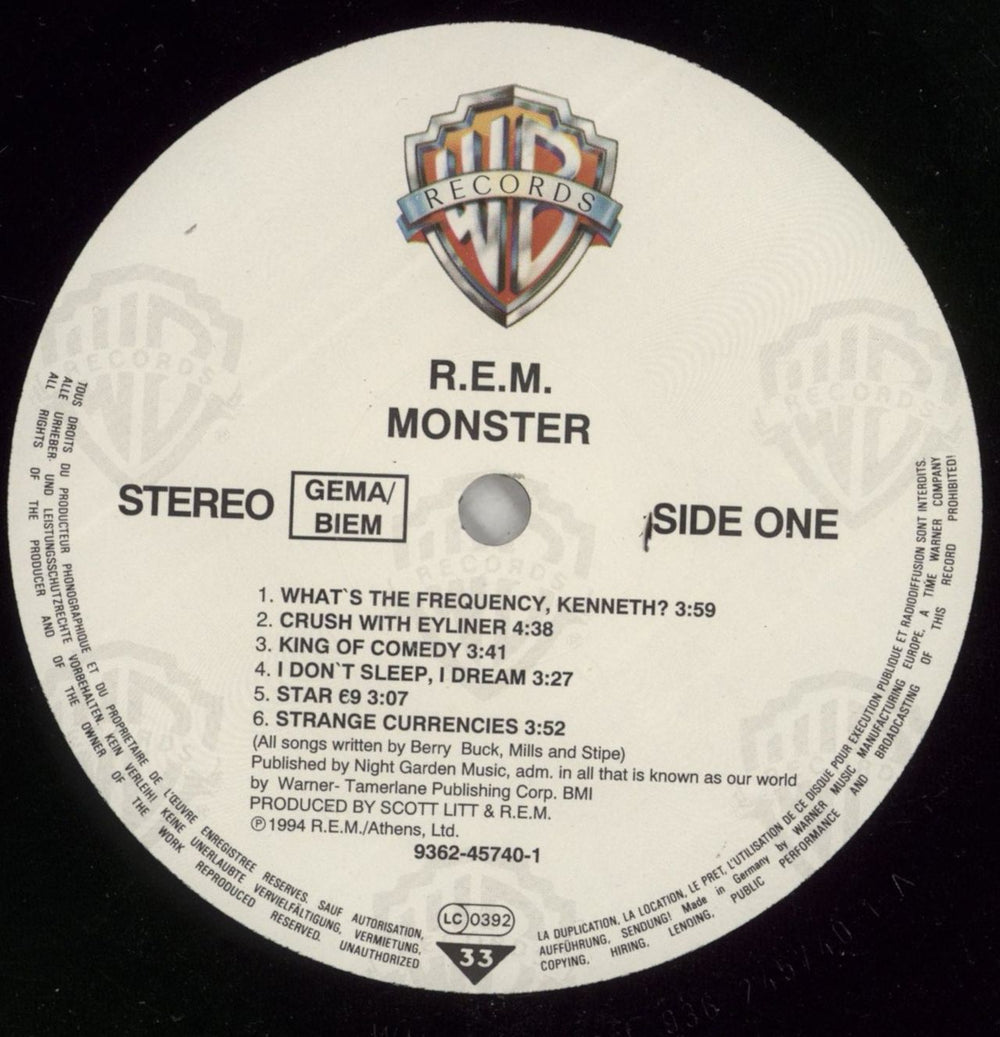 REM Monster - Shrink UK vinyl LP album (LP record) REMLPMO869358