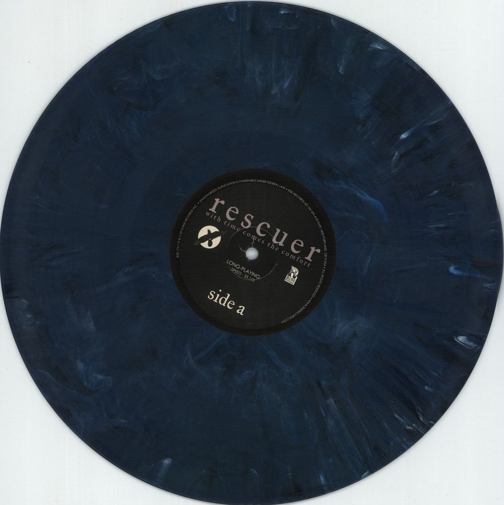Rescuer With Time Comes The Comfort - Blue Marble Vinyl US vinyl LP album (LP record) -F1LPWI880300